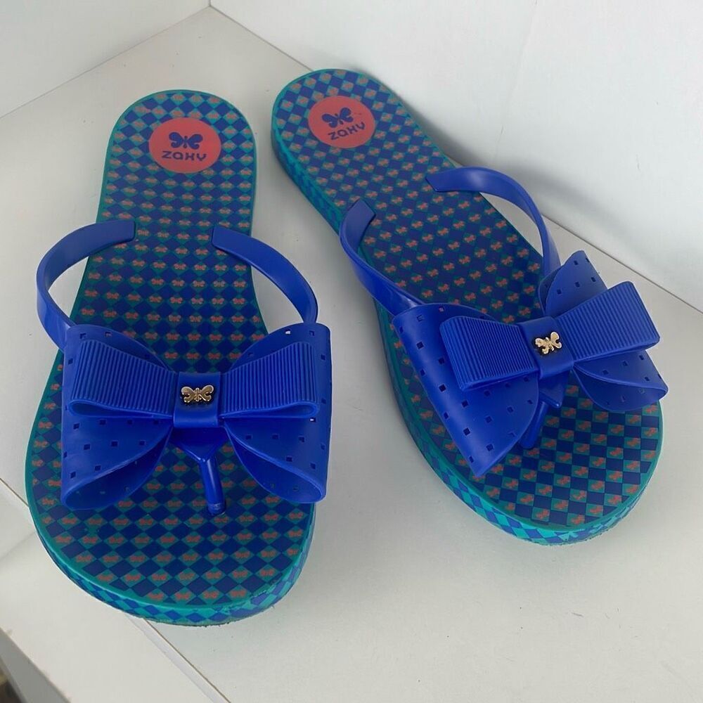 Bows and Butterflies Accented Flip Flop Sandals 7